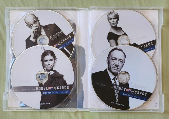 House of cards sezon 1 box 4 płyty dvd