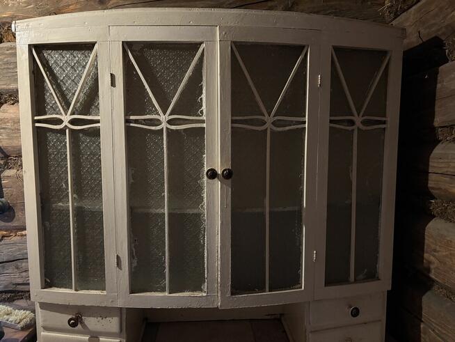 Kredens kuchenny zrobiony przez stolarza lat 60 do renowacji