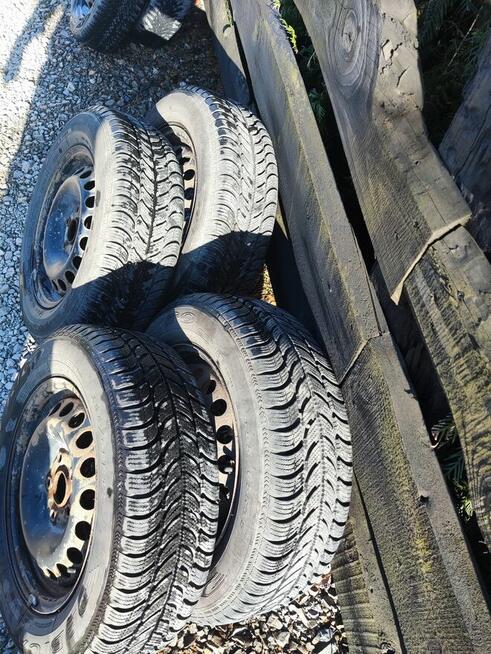 koła stalowe 15 VW Golf V, komplet 4 sztuki na zimówkach