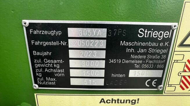 Ładowarka Striegel 305YA 37 km demo