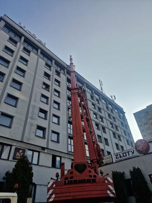 Dźwig Usługi Dźwigowe Wynajem Podnośnik Koszowy