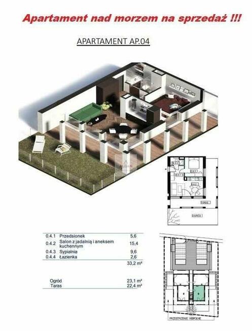 2 pok. Apartament nad morzem na sprzedaż !!!