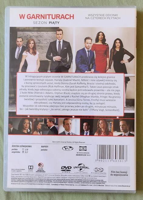 W garniturach sezon 5 box 4 płyty dvd