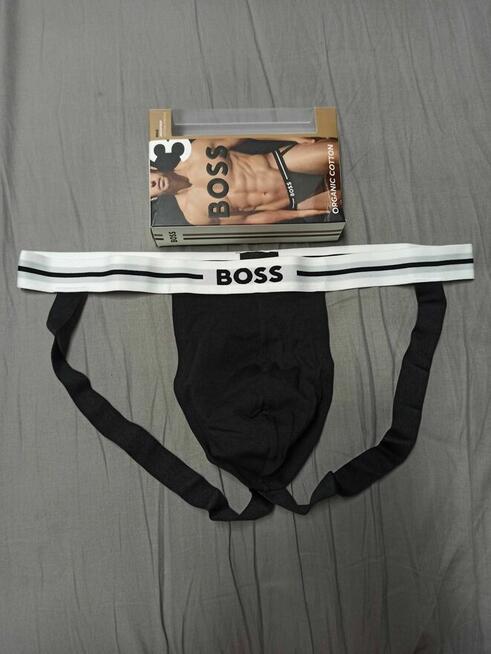Jockstrap BOSS czarne majtki XL jockstrapy sport siłownia