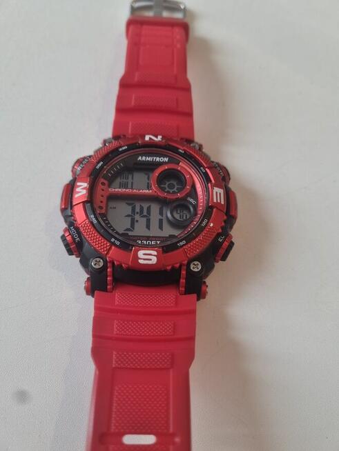 Sportowy zegarek Armitron Chrono Alarm – czerwony, wodoodpor