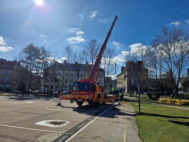Dźwig Usługi Dźwigowe Wynajem Podnośnik Koszowy