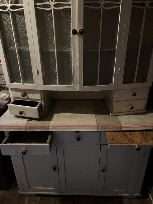 Kredens kuchenny zrobiony przez stolarza lat 60 do renowacji
