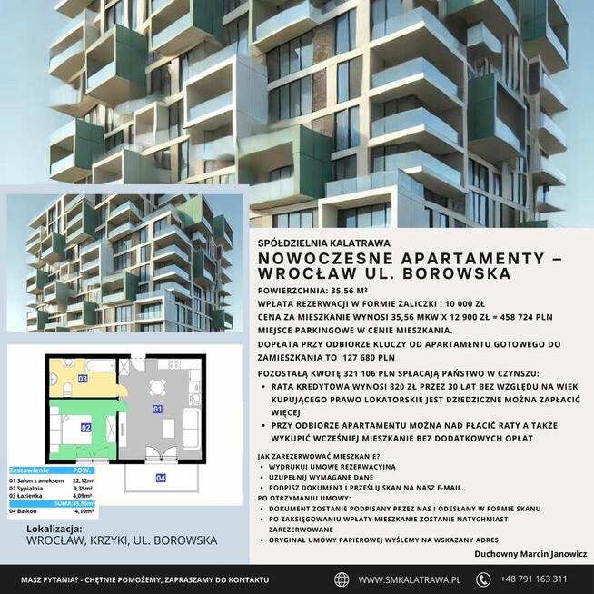 APARTAMENT WROCŁAW BOROWSKA