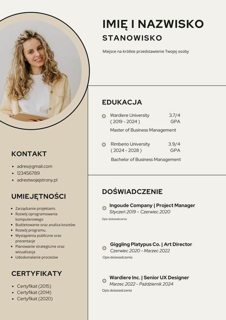 Stworzę Projekty CV