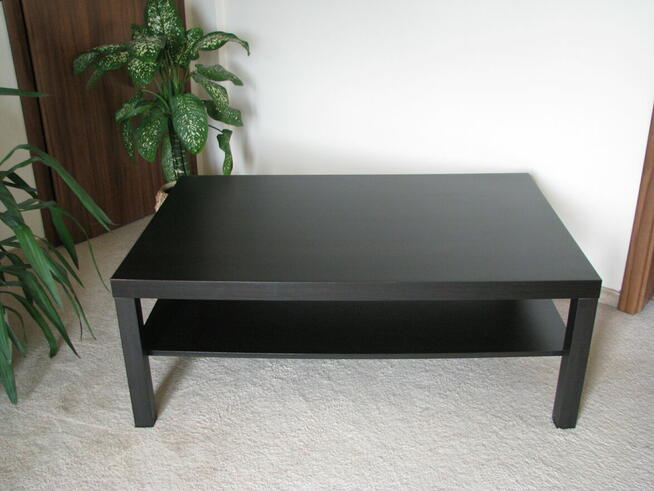 Stolik kawowy Ikea Lack, ława, czarny brąz, 118 x 78 cm