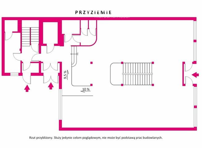 Na wynajem 3 piętra w budynku handlowo-usługowym