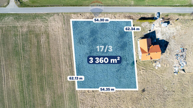 Działka budowlana 33 ary, 2,5km od plaży WZ