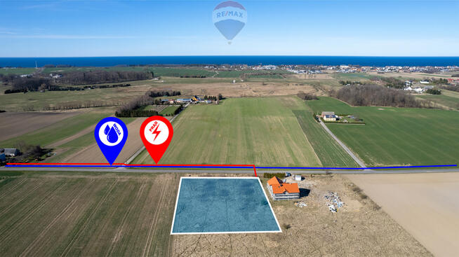 Działka budowlana 33 ary, 2,5km od plaży WZ