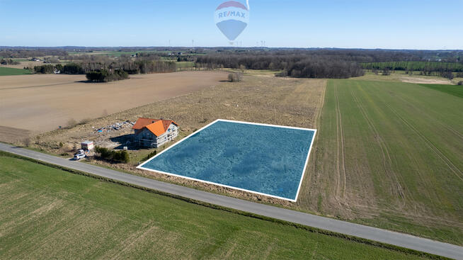 Działka budowlana 33 ary, 2,5km od plaży WZ