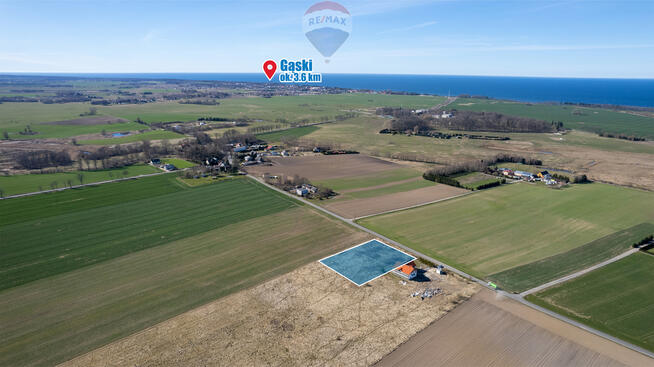 Działka budowlana 33 ary, 2,5km od plaży WZ