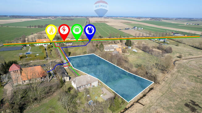 Piękna działka ze stawem, 3 km od morza: Śmiechów