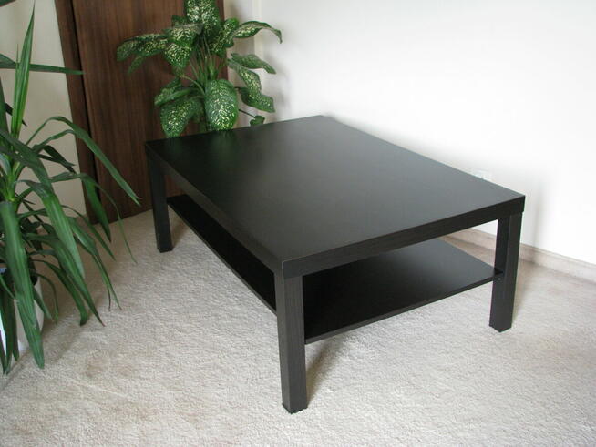 Stolik kawowy Ikea Lack, ława, czarny brąz, 118 x 78 cm