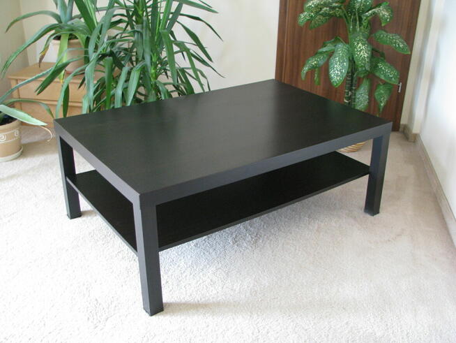Stolik kawowy Ikea Lack, ława, czarny brąz, 118 x 78 cm