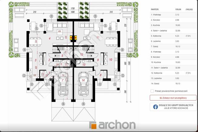 Bliźniak w Sulejówku w stanie developerskim działka 610m2