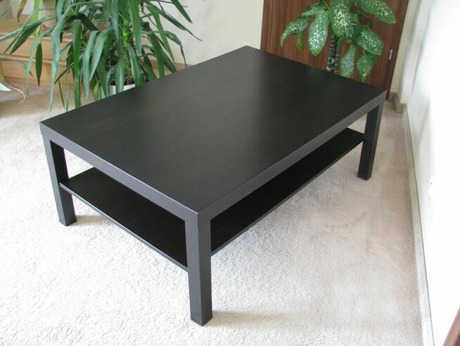 Stolik kawowy Ikea Lack, ława, czarny brąz, 118 x 78 cm