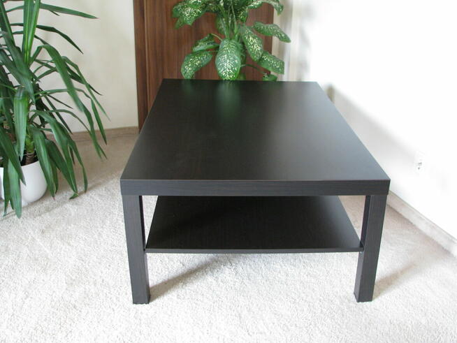 Stolik kawowy Ikea Lack, ława, czarny brąz, 118 x 78 cm