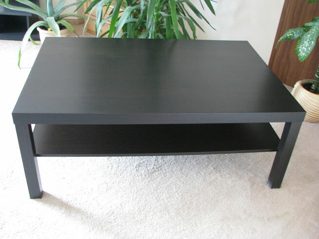 Stolik kawowy Ikea Lack, ława, czarny brąz, 118 x 78 cm