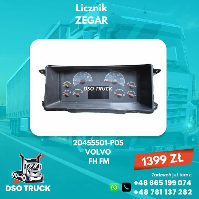 Licznik zegar volvo VDO FH FM 20455501-P05