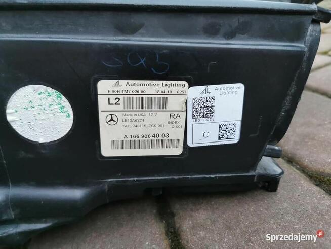 Reflektor przedni prawy Mercedes-Benz GLE W166 A1669064003