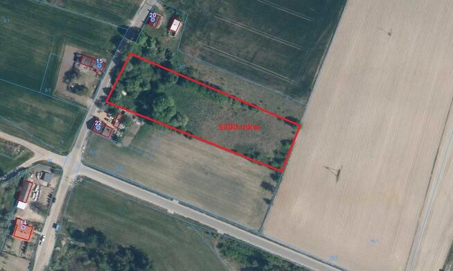 BROMIERZ, duża działka 5300, rolno-budowlana TANIO