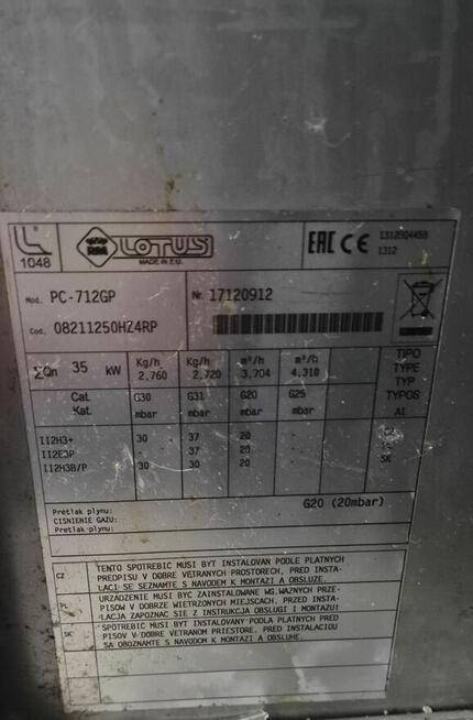 Kuchnia gazowa Lotus 6 palnikowa