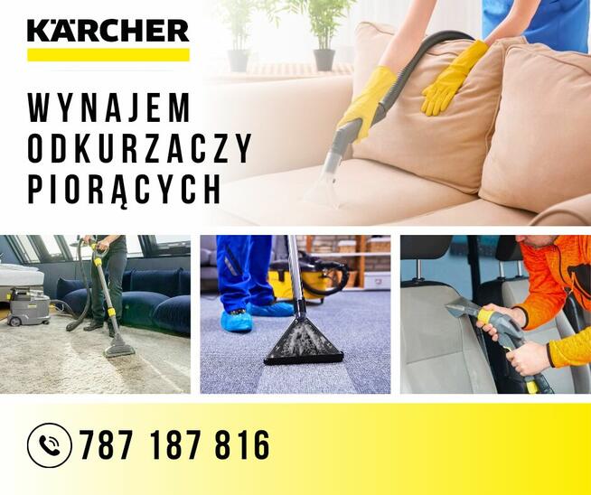 Wynajem odkurzacza piorącego Karcher - do tapicerek