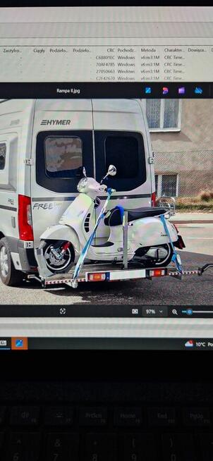 Platforma bagażnik motocyklowa na kamper vana lub kampera