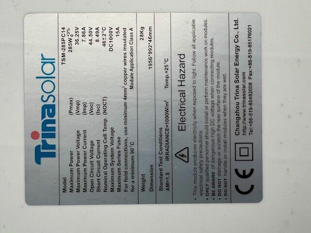 Panele Fotowoltaiczne 285W – Używane | Sprawdzone