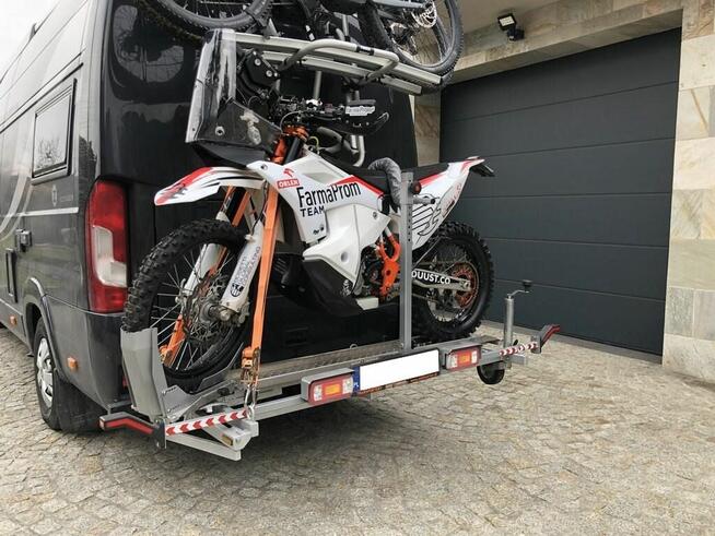 Platforma bagażnik motocyklowa na kamper vana lub kampera