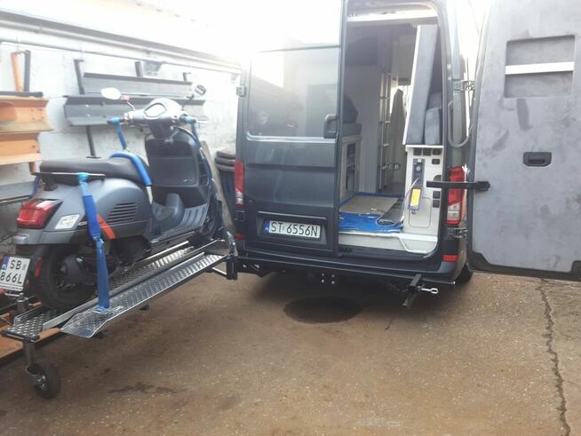 Platforma bagażnik motocyklowa na kamper vana lub kampera