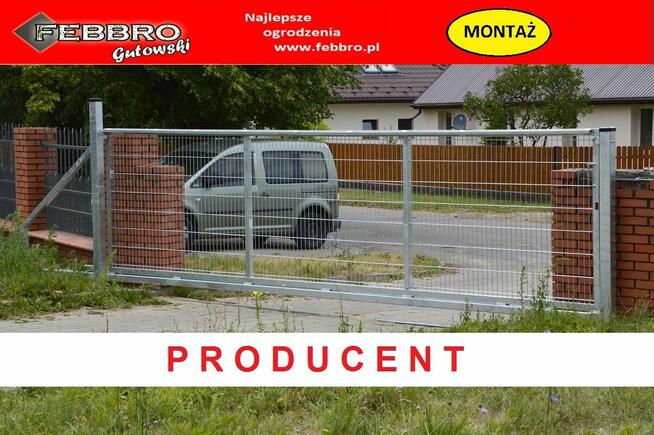 BRAMA przesuwna lakierowana panelowa 3D 4m x 153 AUTOMATYKA