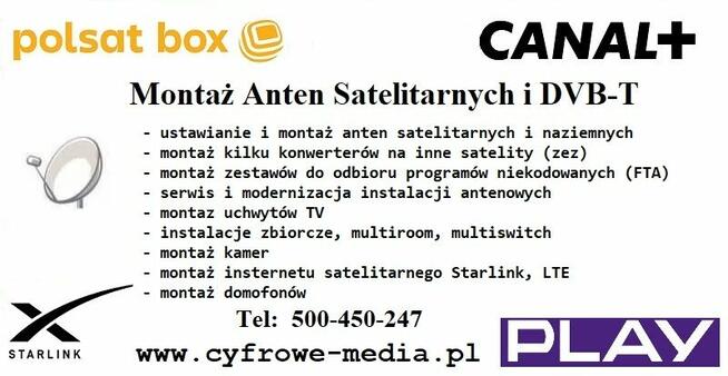 Montaż Anten Luboń Tel: 500-450-247