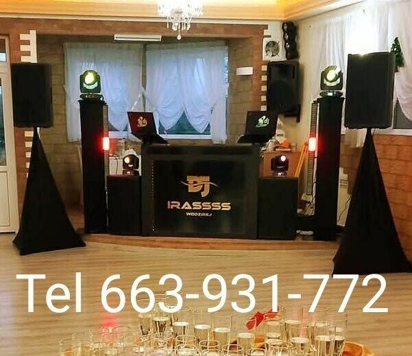 DJ / WODZIREJ NA WESELE, URODZINY , ciężki dym, napis LOVE