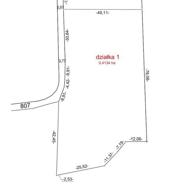 Działka usługowa Facimiech gm. Skawina