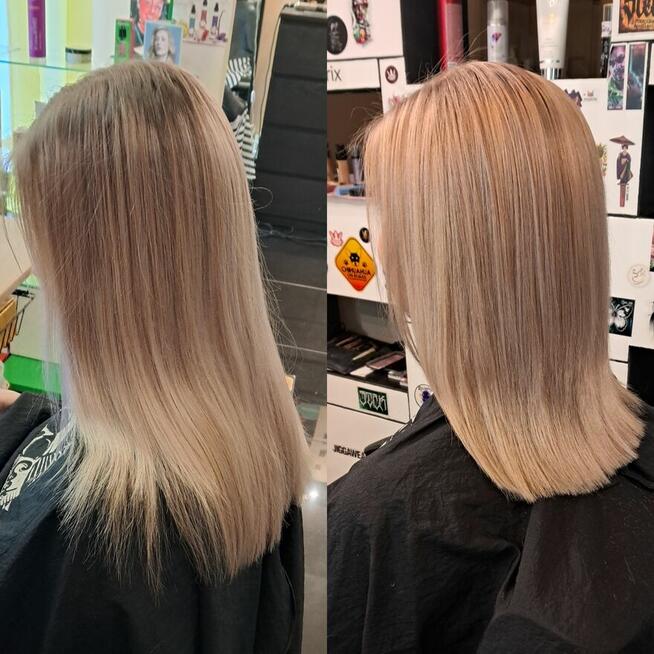 Fryzjer blond pruszków balejaż sombre Porto