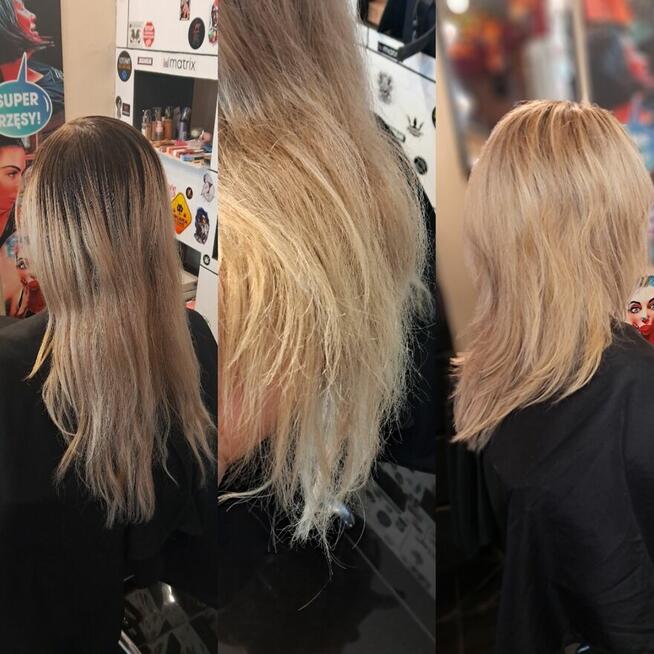 Fryzjer blond pruszków balejaż sombre Porto