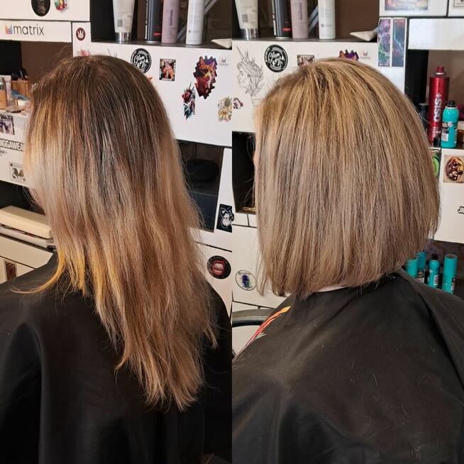 Fryzjer blond pruszków balejaż sombre Porto