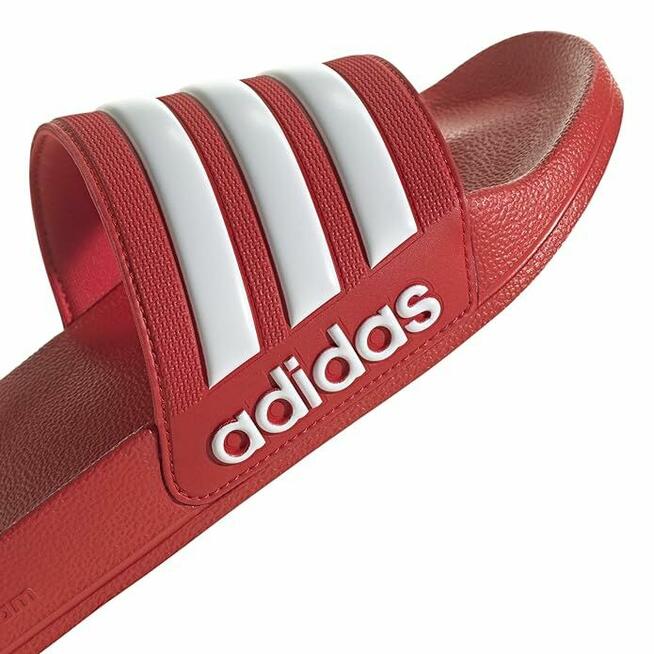 39 ADIDAS ADILETTE SHOWER KLAPKI BASEN PLAŻA CZERWONE 24,5cm