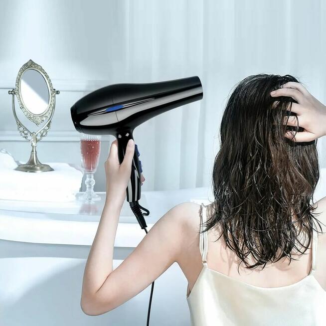 SUSZARKA DO WŁOSÓW 2200W Z JONIZACJĄ, DYFUZOREM, ZIMNYM NAWI