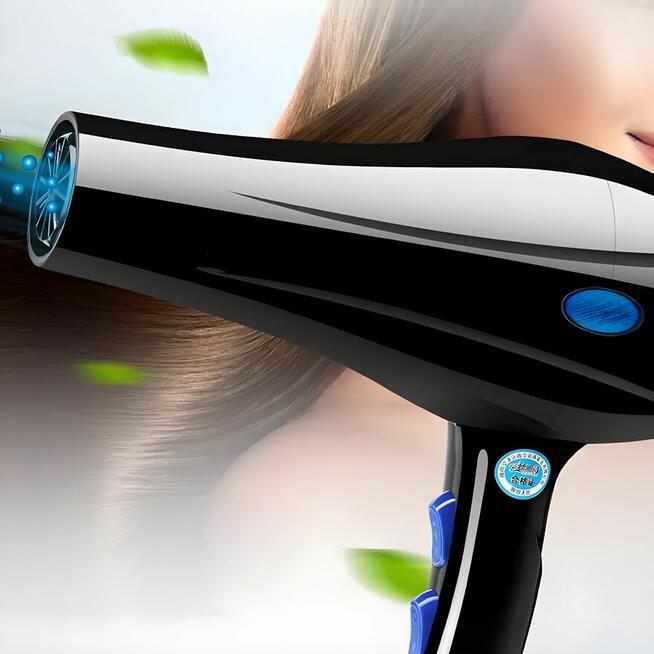 SUSZARKA DO WŁOSÓW 2200W Z JONIZACJĄ, DYFUZOREM, ZIMNYM NAWI