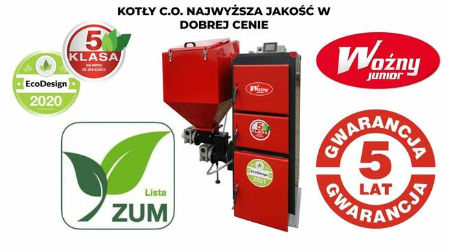 Kocioł Piec na Pellet Drewno Węgiel 5 klasa 18kW