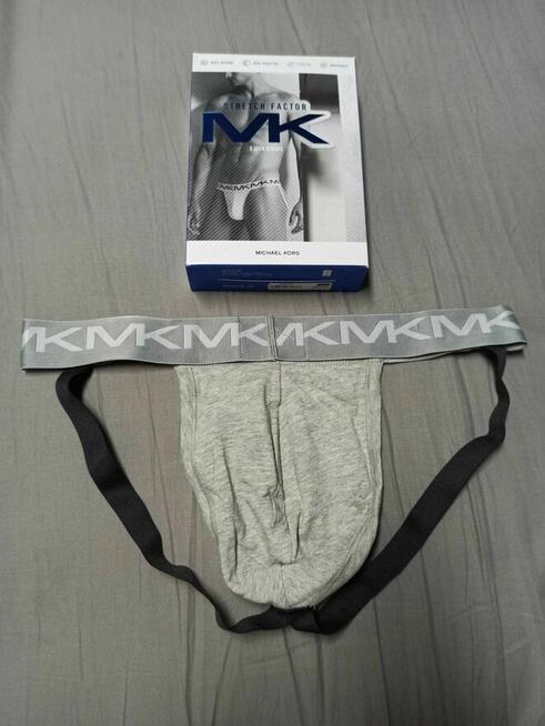 Jockstrap Michael Kors szare majtki L jockstrapy siłownia