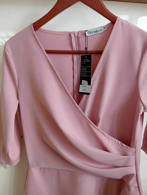 Sukienka Tina pudrowy róż rozm.38 NOWA