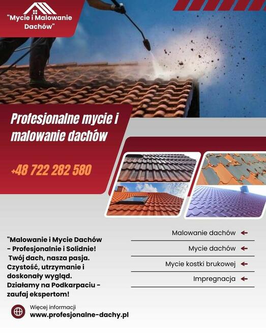 Profesjonalne Malowanie mycie Dachów dachu WYCENA GRATIS