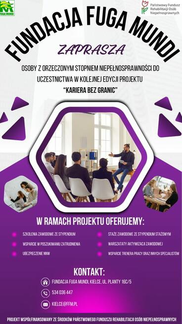 Szkolenia, staże, pośrednictwo pracy - Fundacja Fuga Mundi